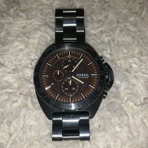 Fossil black oversized watch
